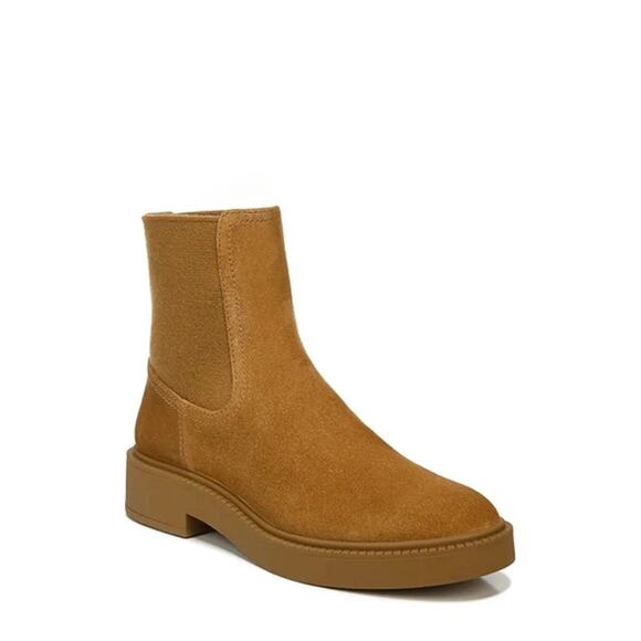 Vince Kegan Brown Suede Leather Chelsea Ankle Boots Size 6M - Picture 1 of 6